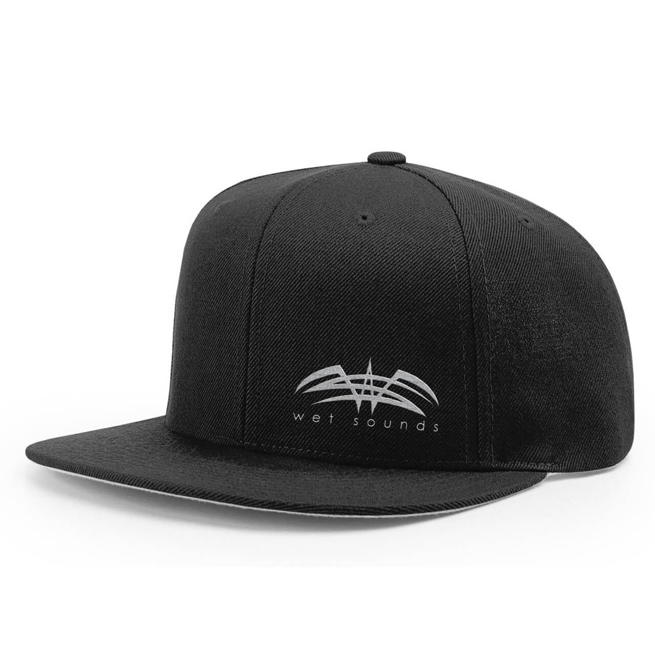 Black Flexfit 210 Flatbill Cap with Grey Logo | Wet Sounds 