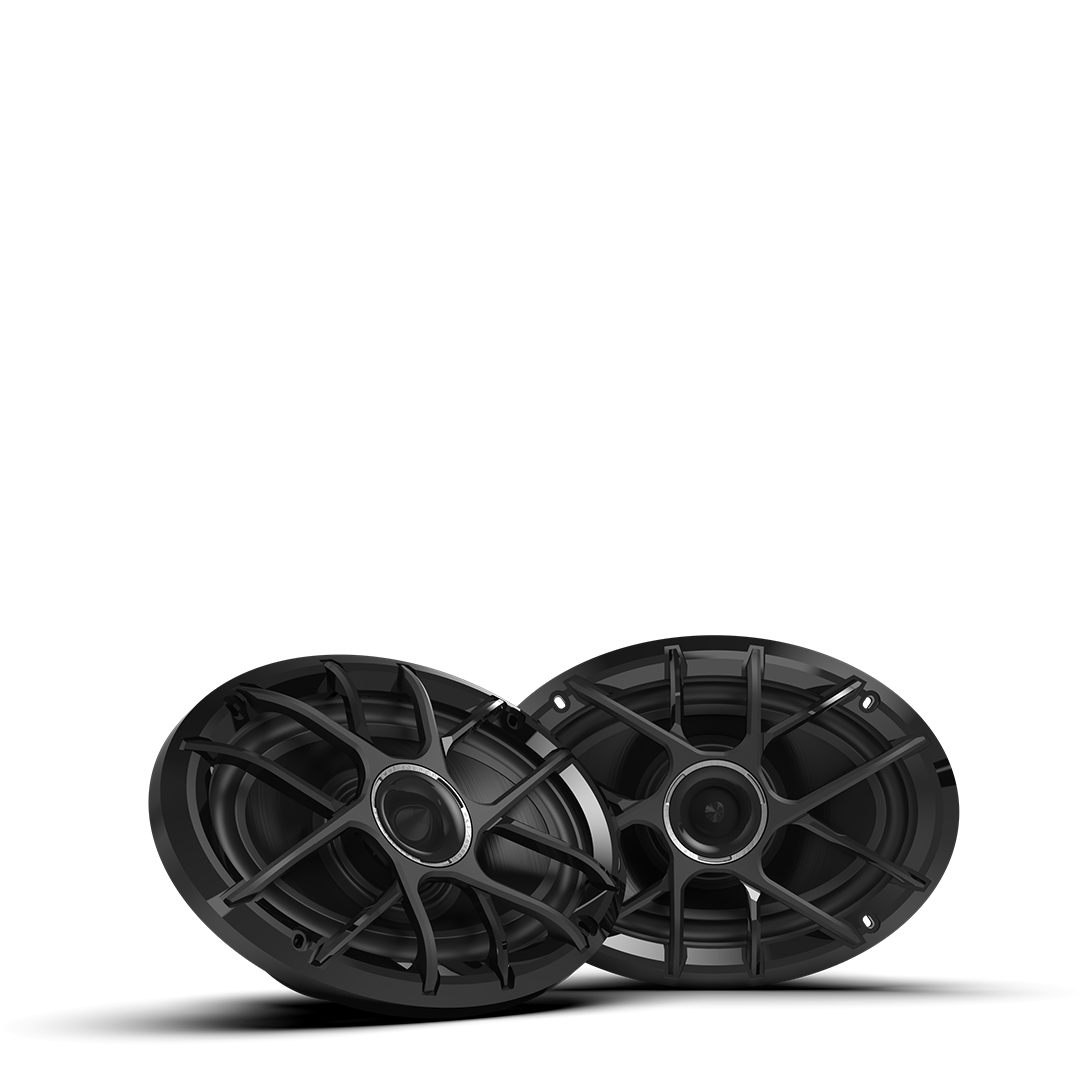ざわ ZERO Series 6x9 High-Output Marine Coaxial Speakers - Black – Wet