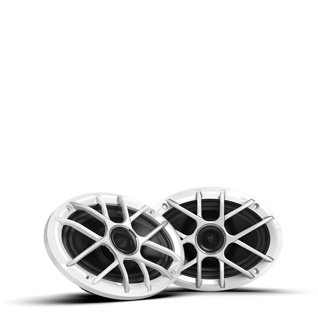 ZERO Series® 6x9 High-Output Marine Coaxial Speakers - White – Wet