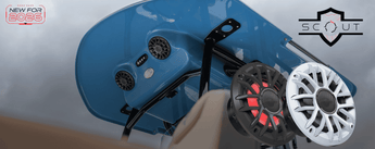 Scout speaker announcement showing top of center console and sky.