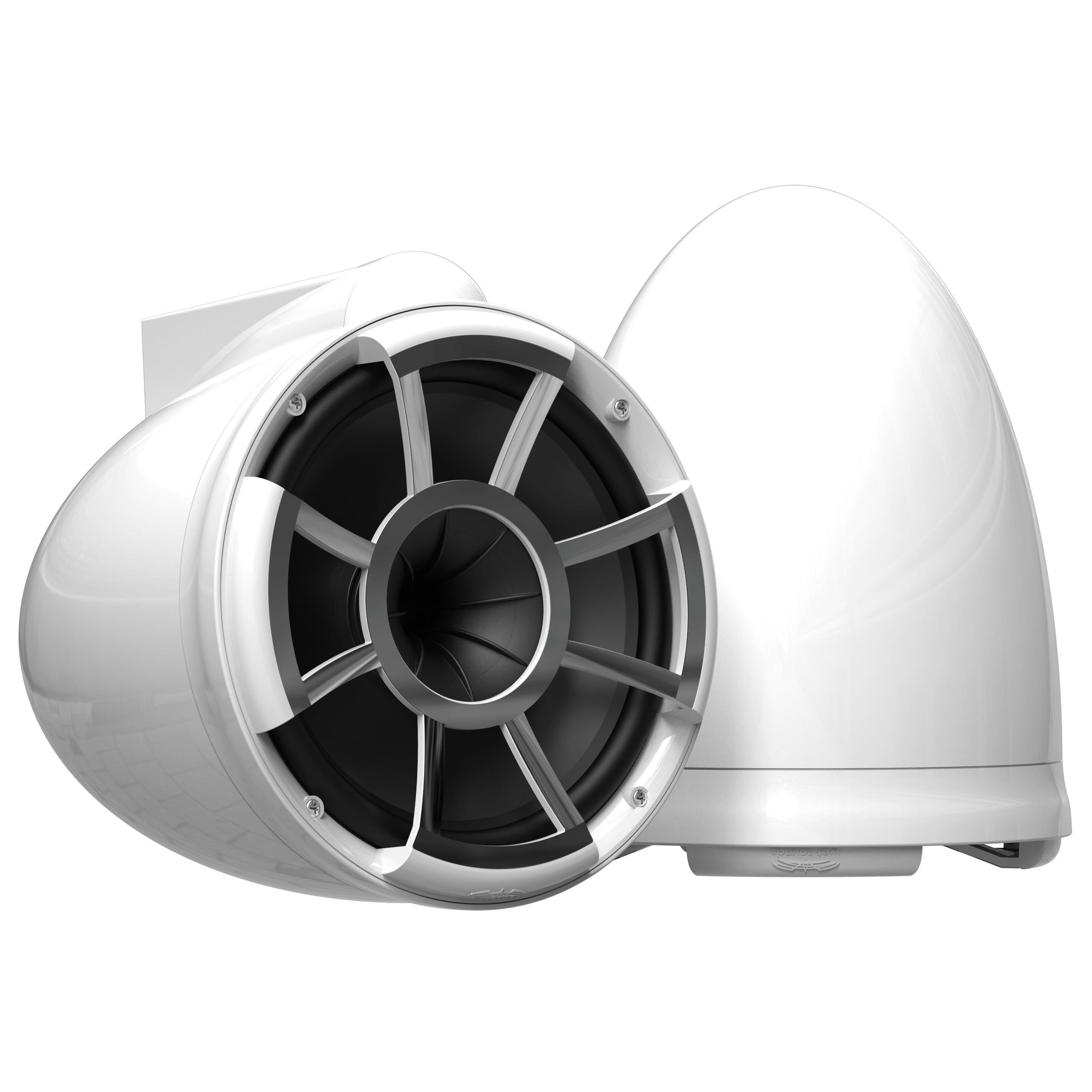 REV 10 W V2 | Gloss White Revolution Series 10-inch Tower Speakers