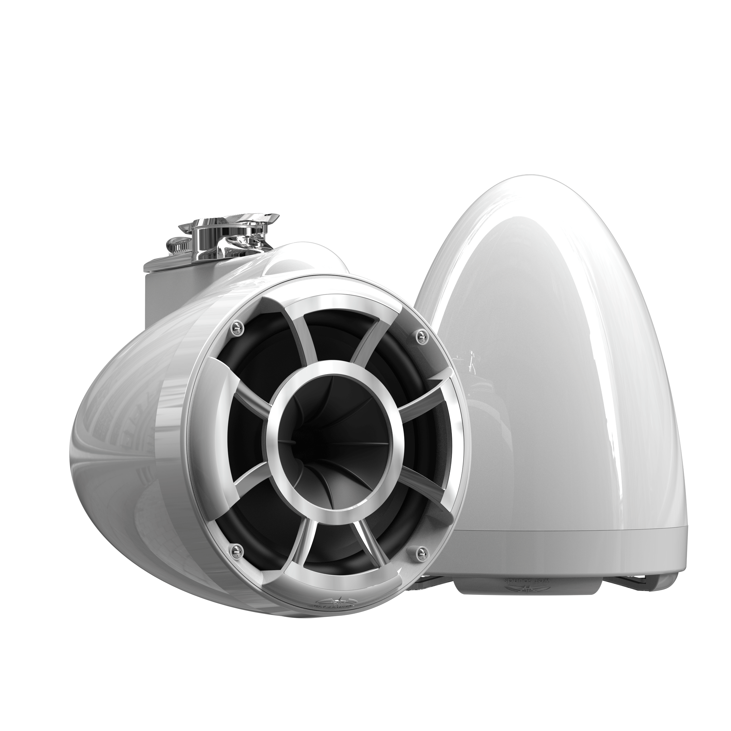 REV 8 W V2 | Gloss White Revolution Series 8-inch Tower Speakers