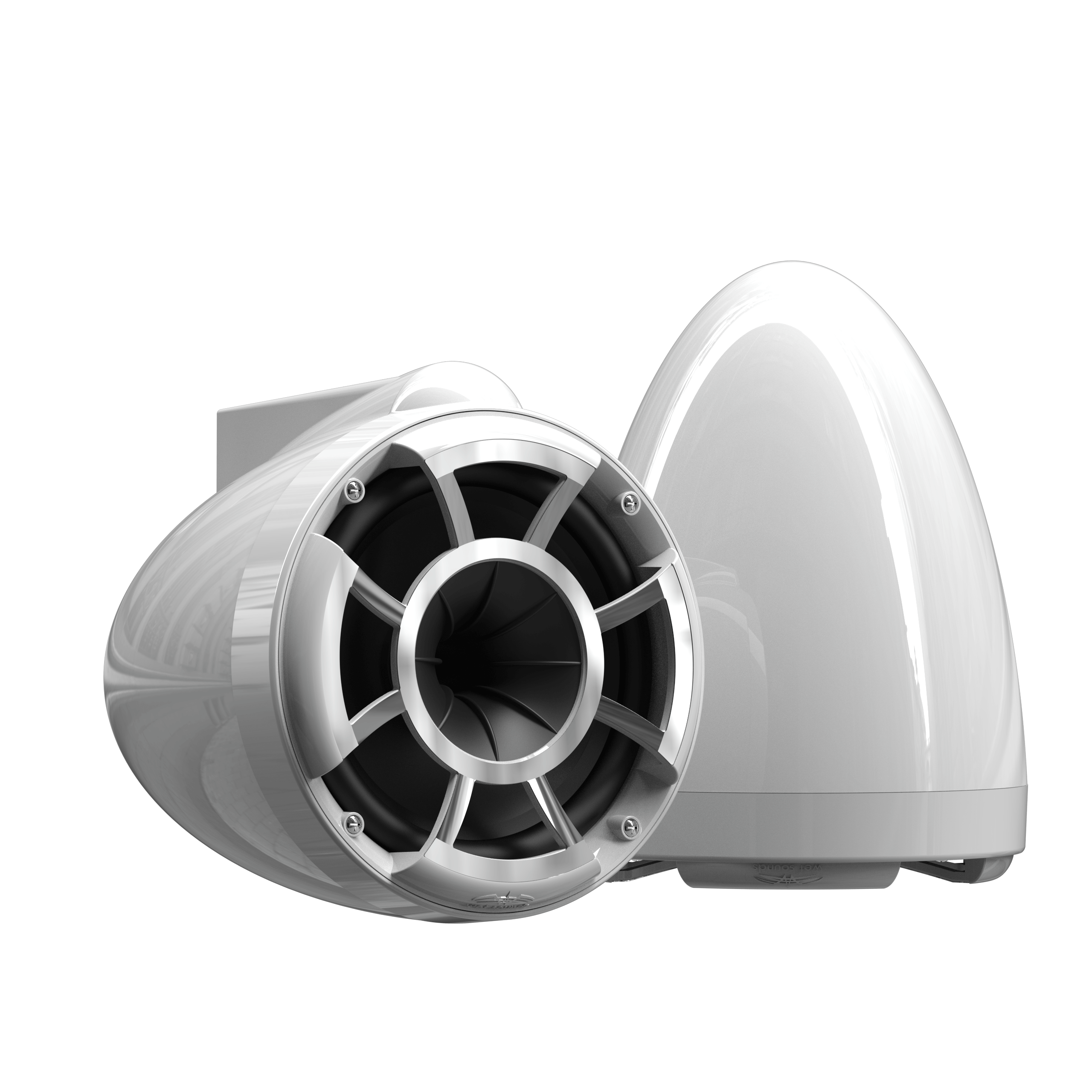 REV 8 W V2 | Gloss White Revolution Series 8-inch Tower Speakers