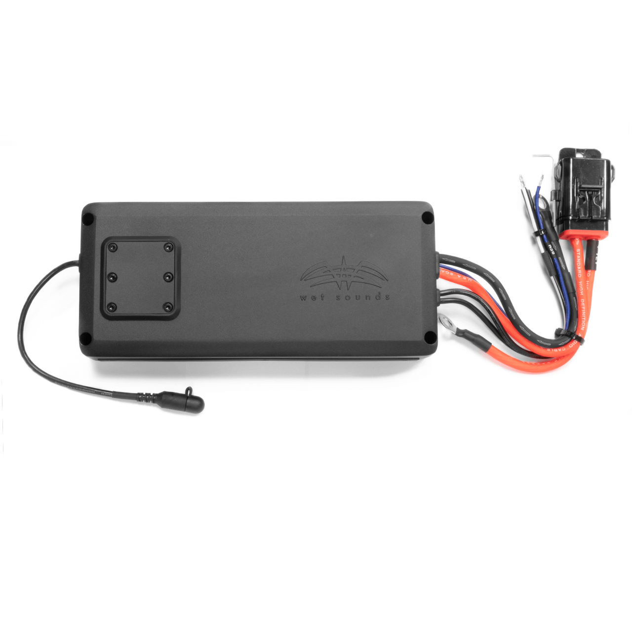 STX MICRO-1 | Wet Sounds Compact Chassis Class D Marine Amplifier Knob & Wire