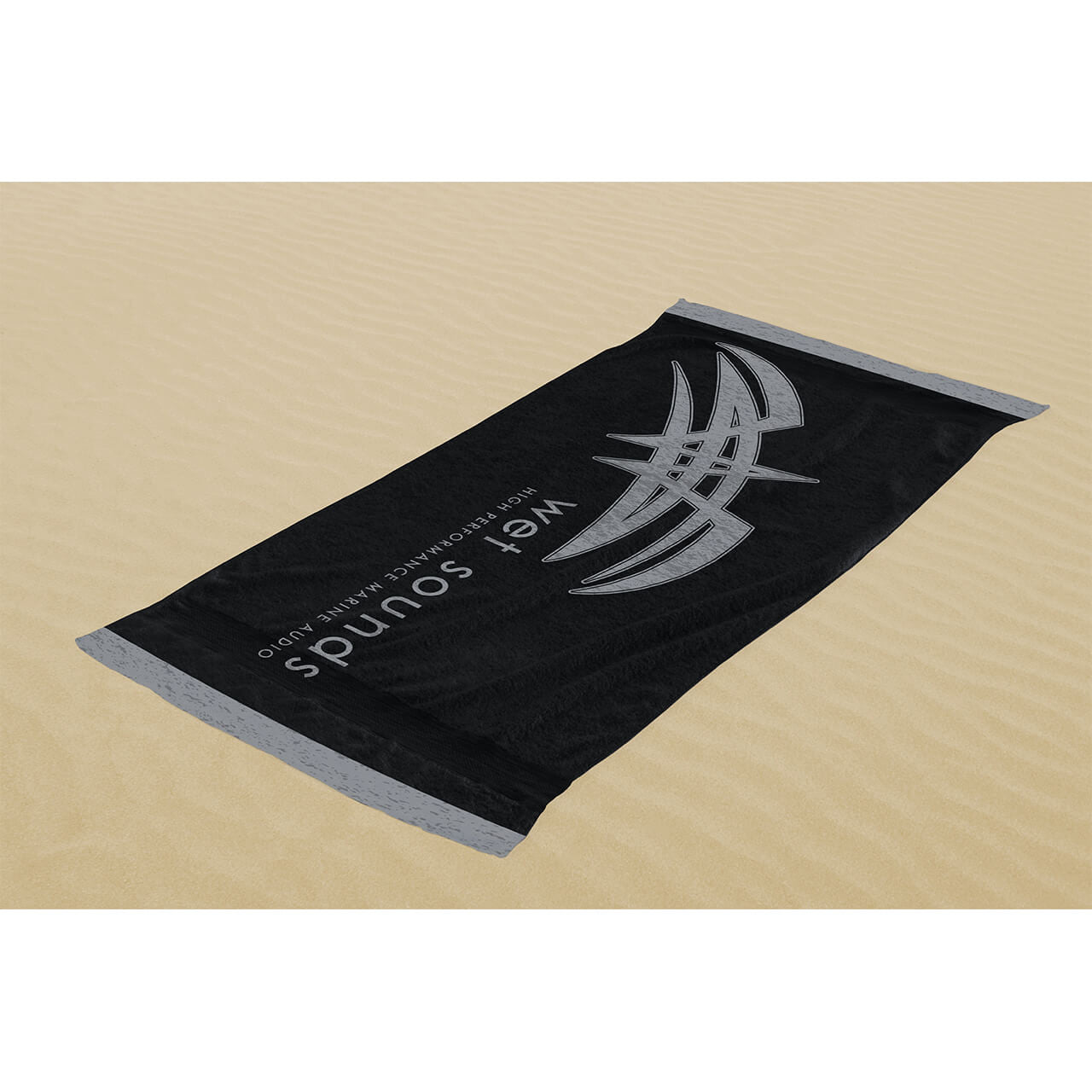 POP-TOWEL-BLK | Wet Sounds Jacquard Beach Towel