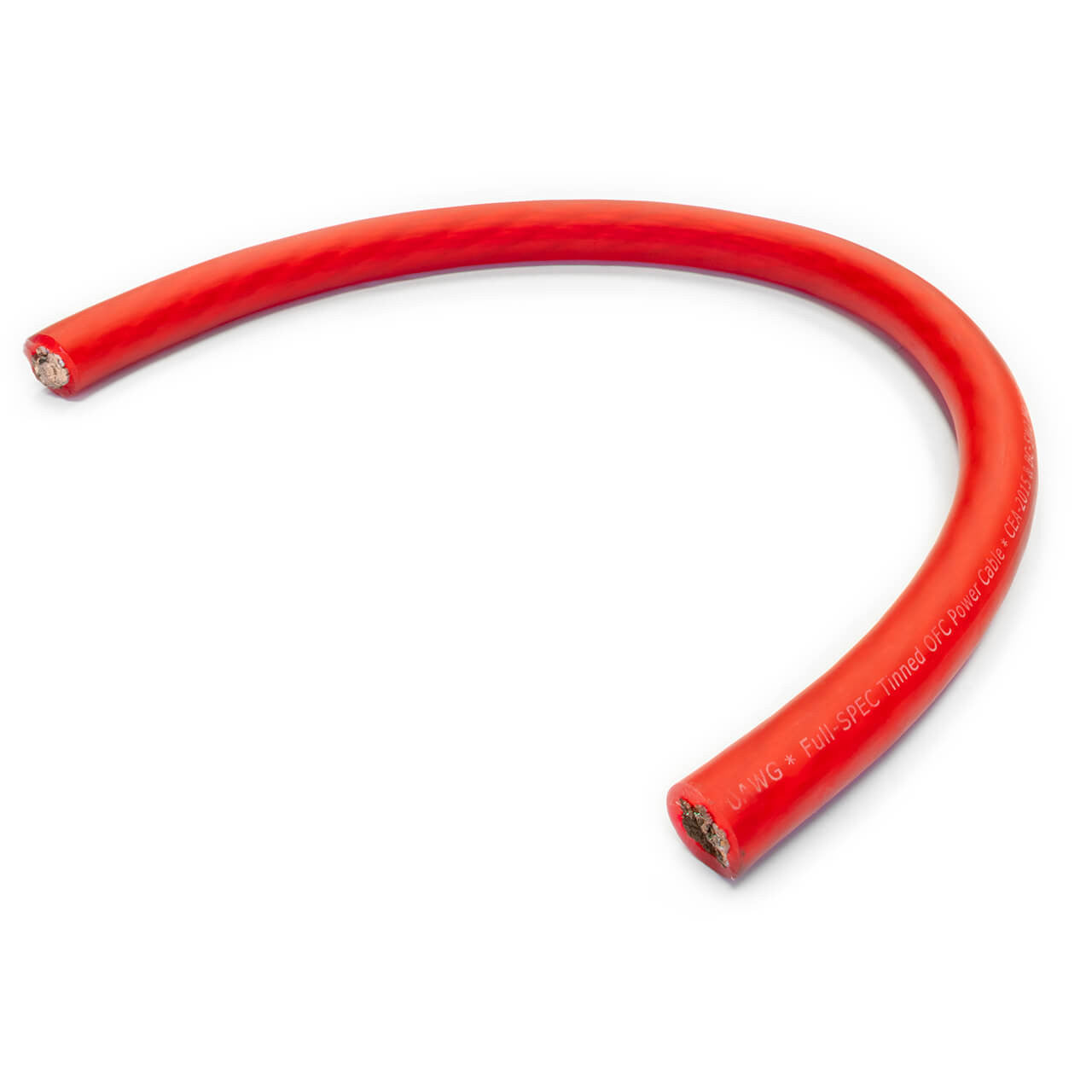 Red Frosted 1/0 GA Wet Wire | Red Frost 1/0 Gauge Amp Wire - 50 Ft Spool Wire