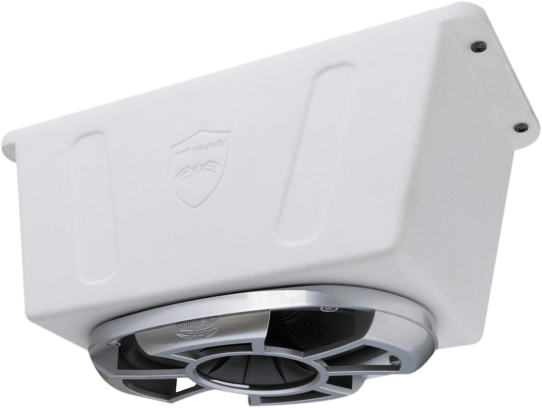 Wet Sounds | Revolution Series 6x9 HLCD With Surface Mountable Roto-Mold Enclosure + Grill - White Top Left