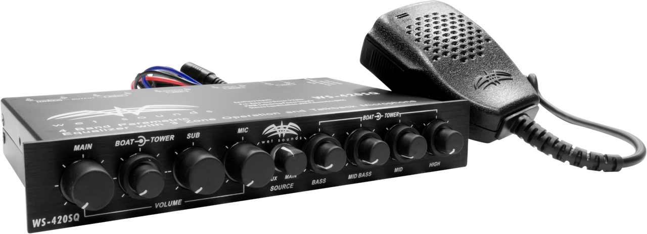 WS-420 SQ | Wet Sounds Marine Multi Zone 4 Band Parametric Equalizer