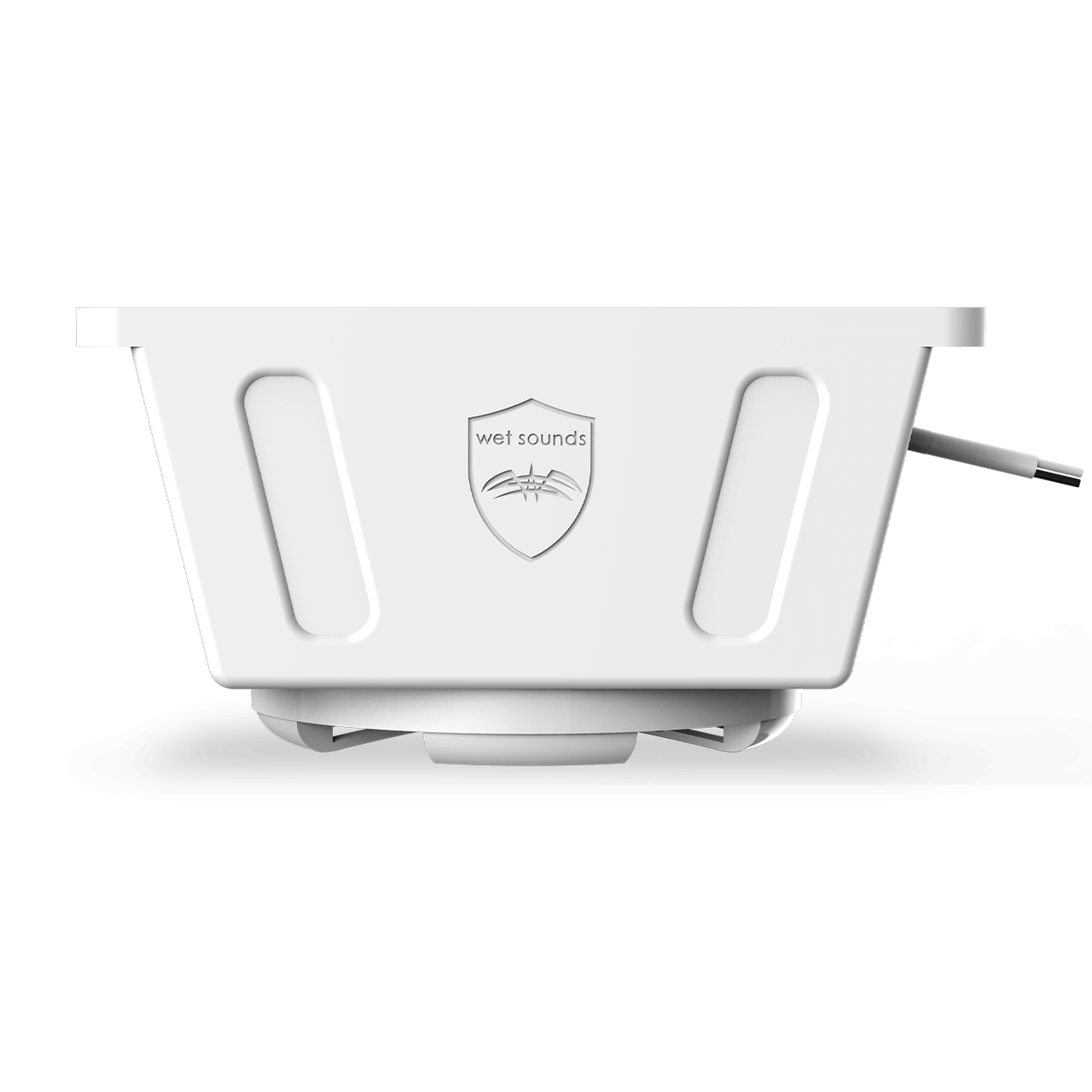 Wet Sounds | Revolution Series 5x7 HLCD With Surface Mountable Roto-Mold Enclosure + Grill - White Top View