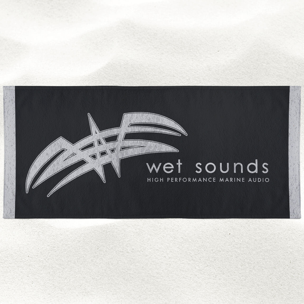 POP-TOWEL-BLK | Wet Sounds Jacquard Beach Towel