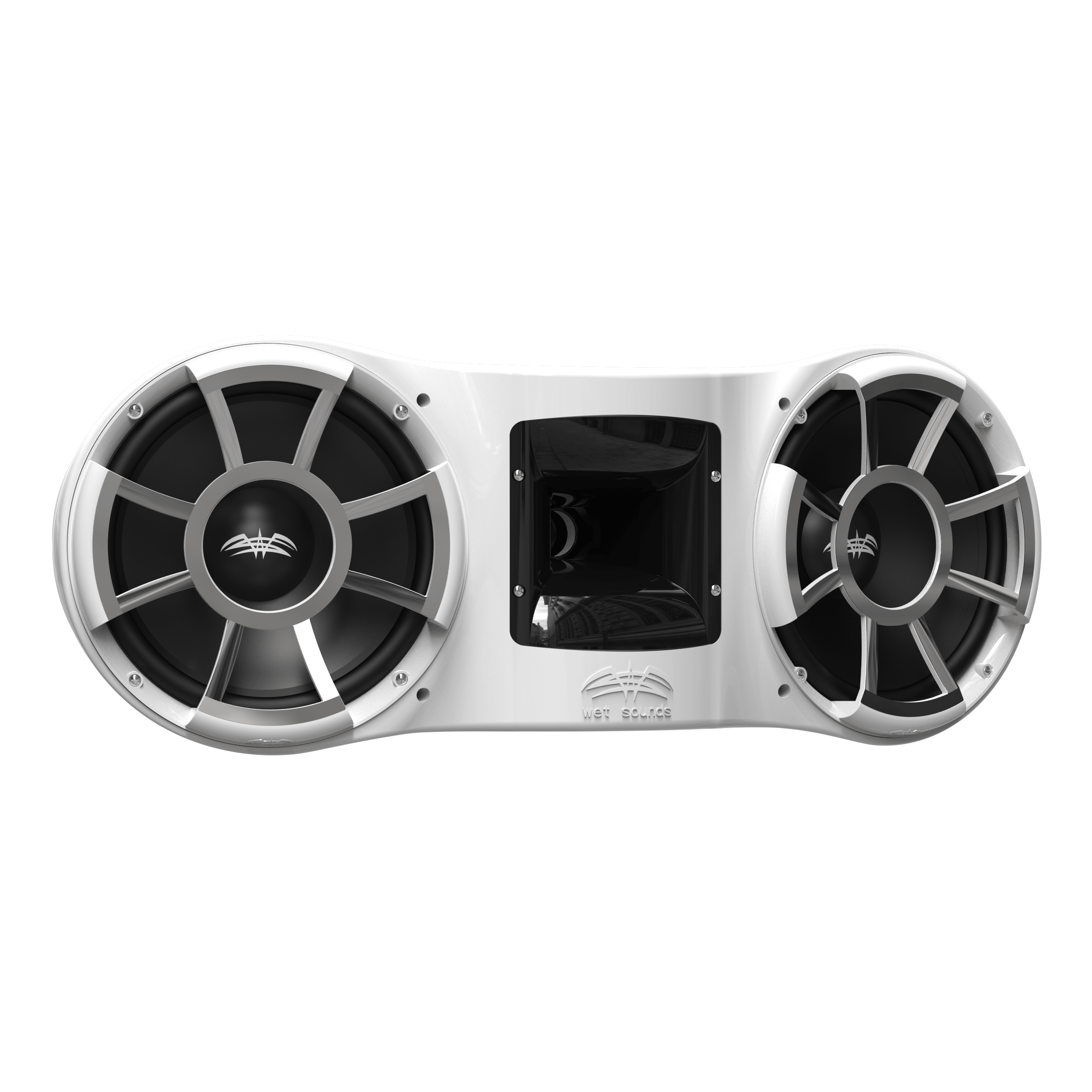 REV 410 W | White V2 Revolution Series Dual 10-inch Tower Speakers