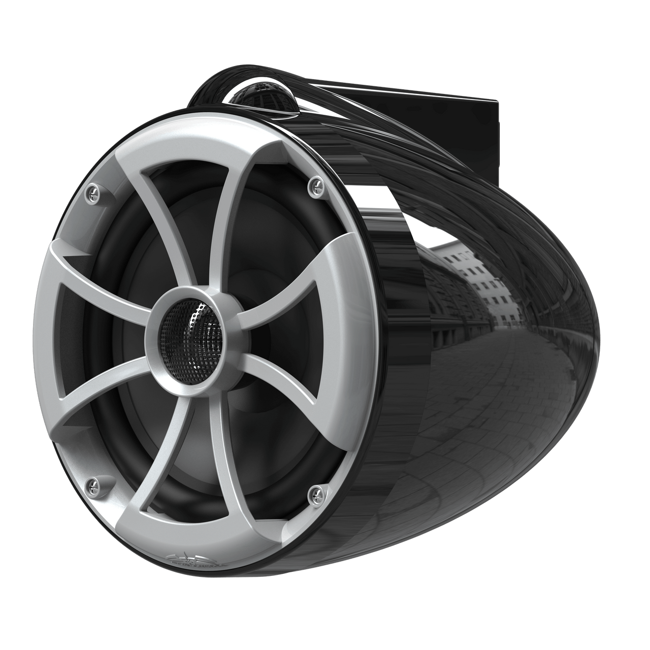 ICON 8-B X V2 | Wet Sounds ICON Series 8" Black Tower Speaker With X Mount Kit Front Left