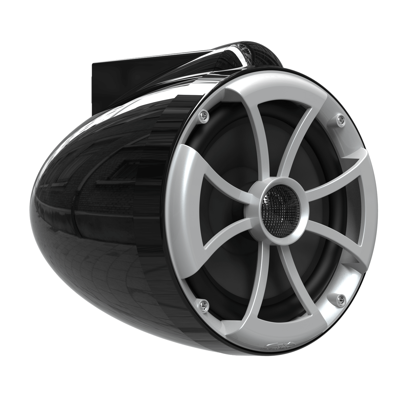 ICON 8-B X V2 | Wet Sounds ICON Series 8" Black Tower Speaker With X Mount Kit Front Right
