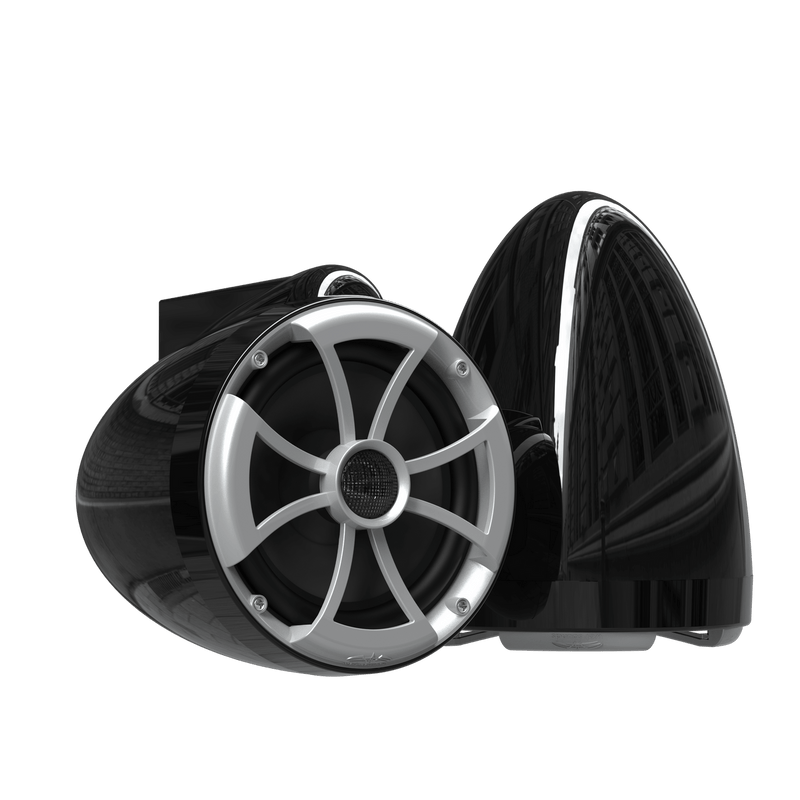 ICON 8-B X V2 | Wet Sounds ICON Series 8" Black Tower Speaker With X Mount Kit