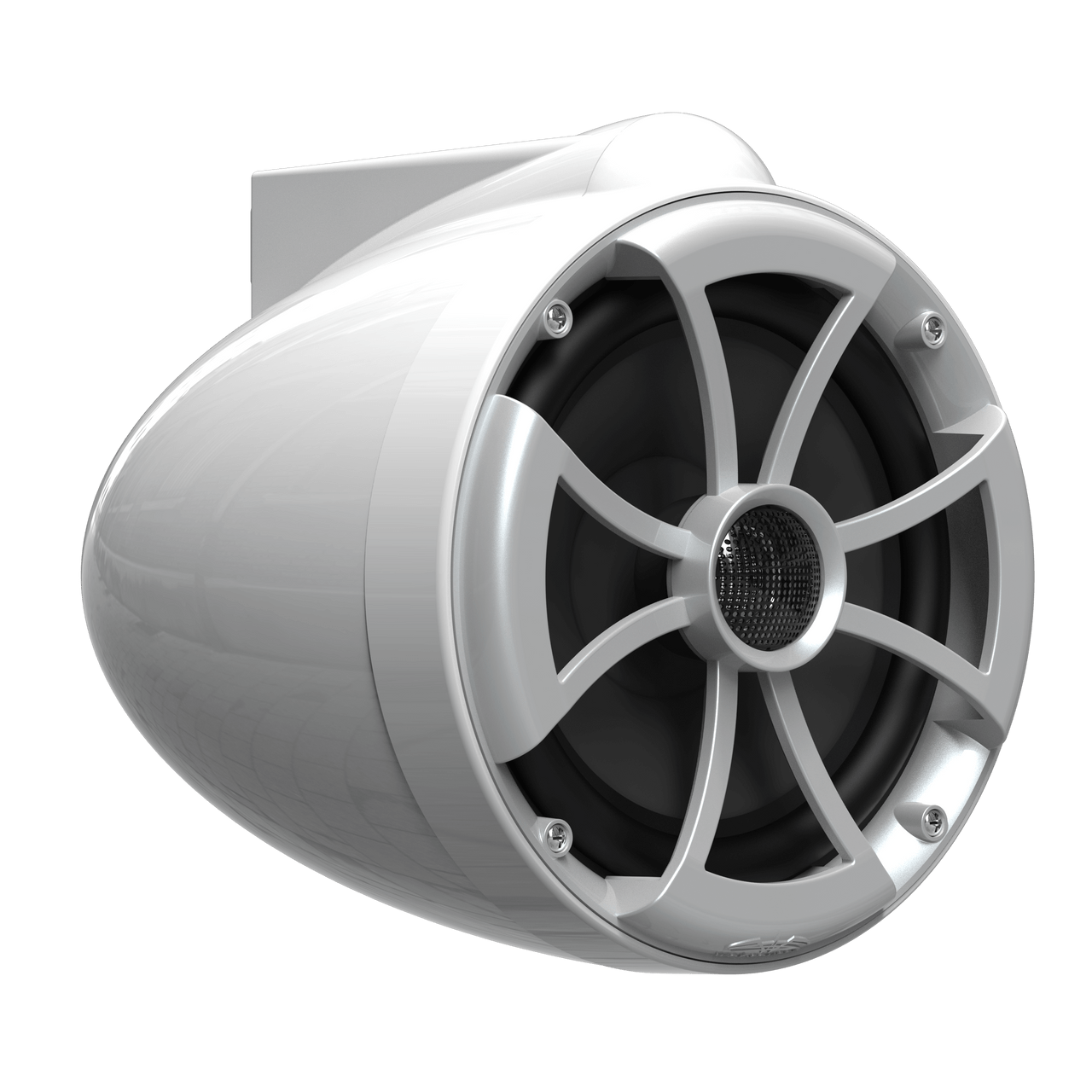 ICON 8-W X V2 | Wet Sounds ICON Series 8" White Tower Speaker With X Mount Kit Front Right