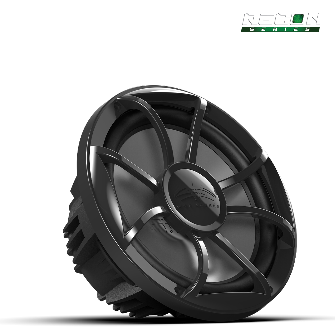 Wet Sounds RECON 10 inch free air marine subwoofer with XS-Black grille in 4Ω