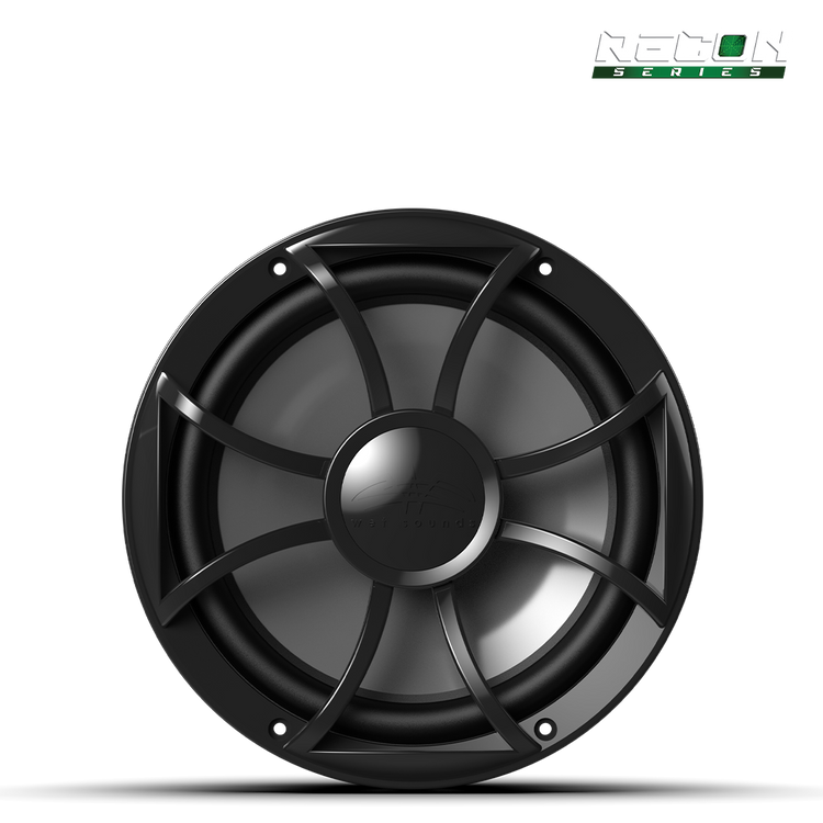 RECON 10 FA 4Ω subwoofer front view showing 10 inch cone and black grille design