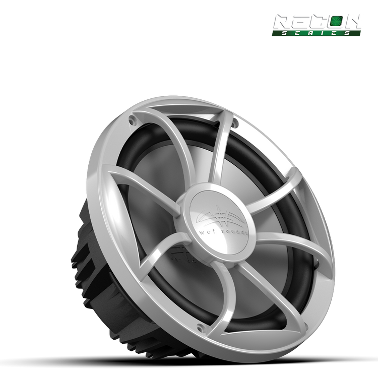 Wet Sounds RECON 10 inch free air marine subwoofer with XS-Silver grille
