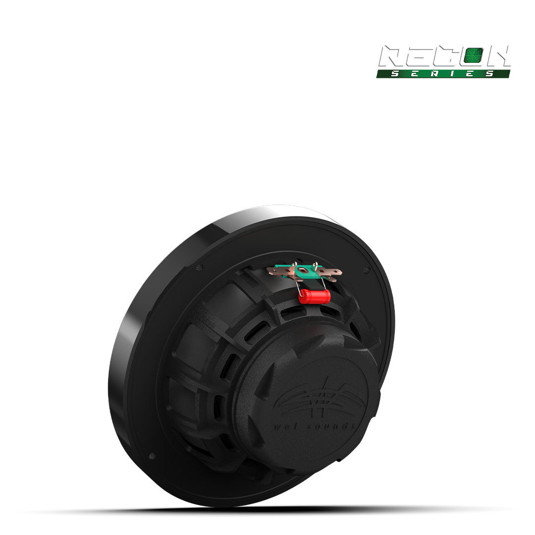Pair of Wet Sounds RECON 6 speakers with XS-Black grilles for marine or powersports use