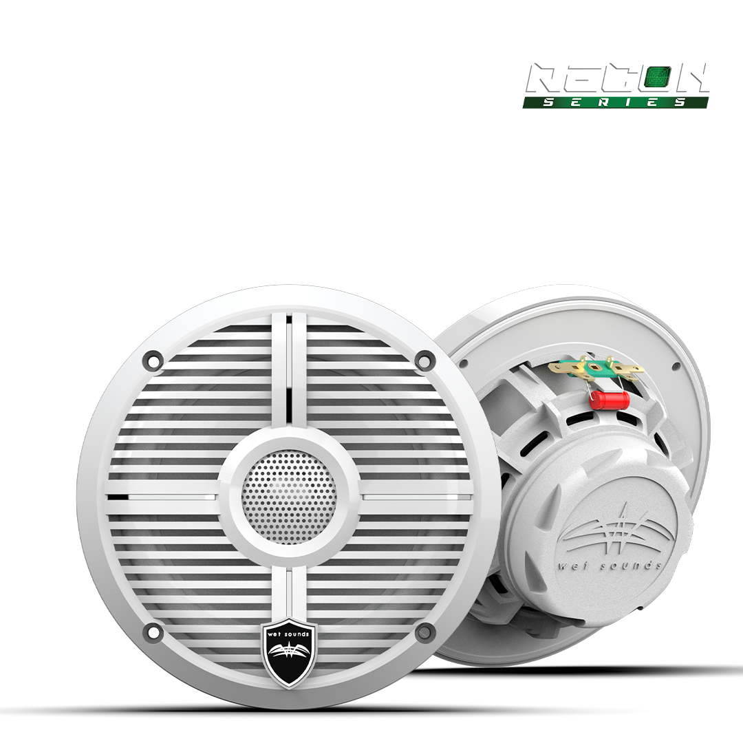 Wet Sounds RECON 6 marine speaker with XW-White grille front view