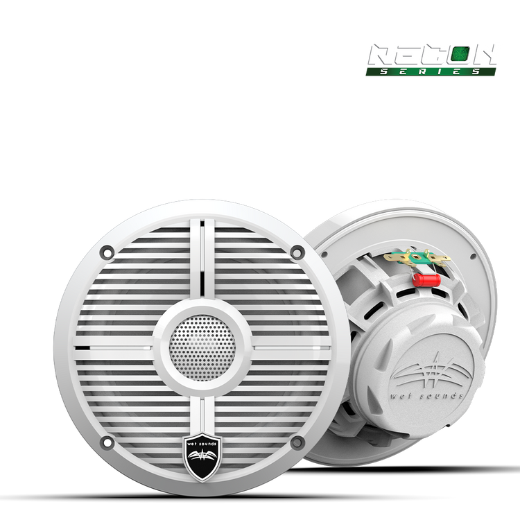 Wet Sounds RECON 6 marine speaker with XW-White grille front view