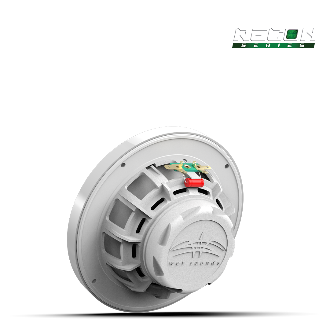 Pair of RECON 6 speakers with XW-White grilles for marine or powersports use