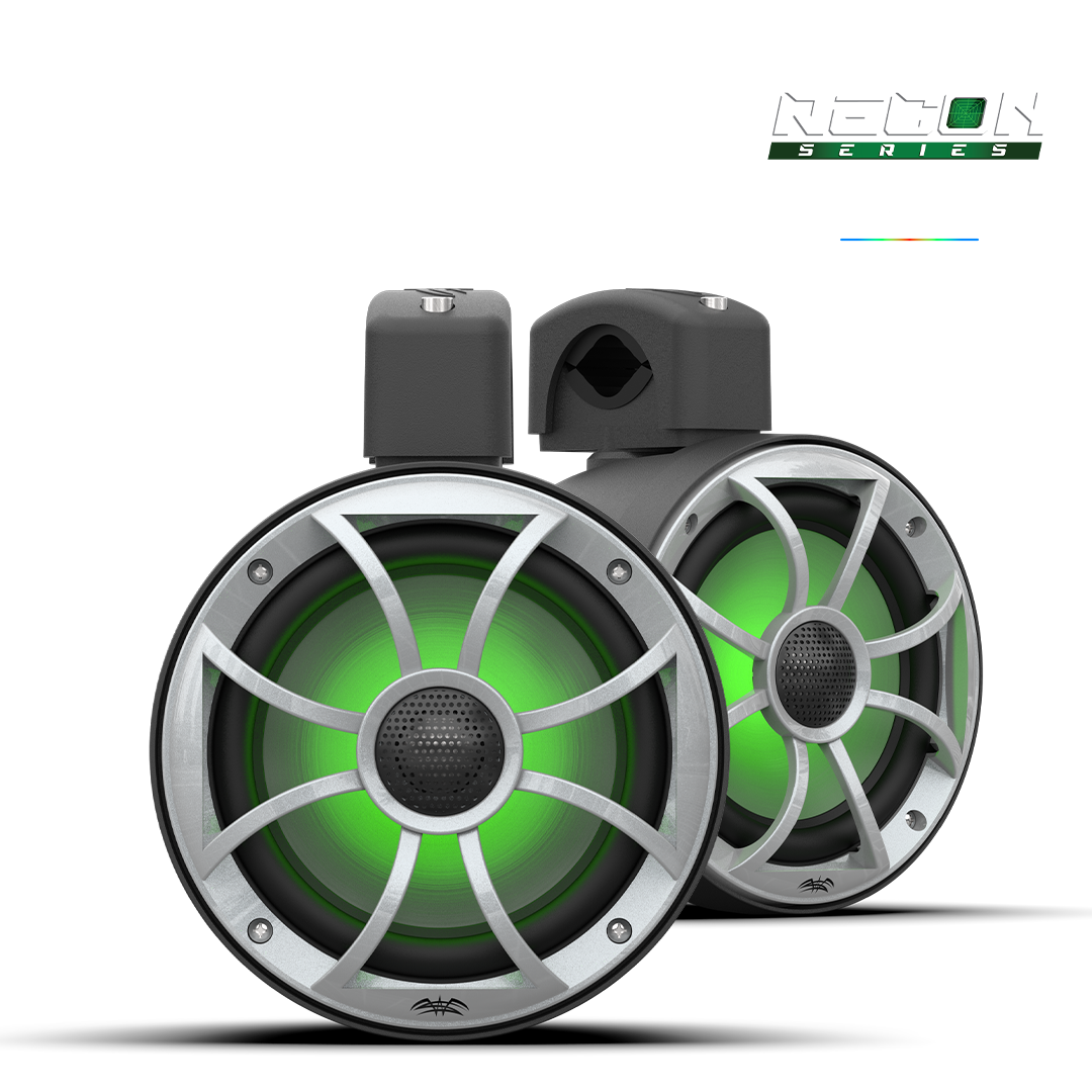 Wet Sounds 6.5-Inch Coaxial Tower Speakers w/ XS-Silver RGB Grilles - Hero