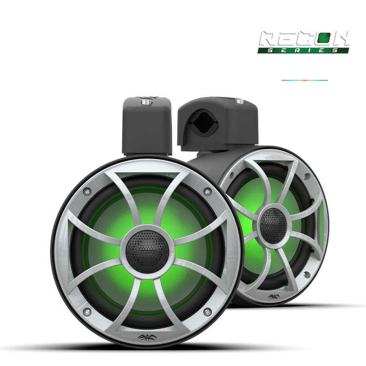 Wet Sounds 6.5-Inch Coaxial Tower Speakers w/ XS-Silver RGB Grilles - Hero