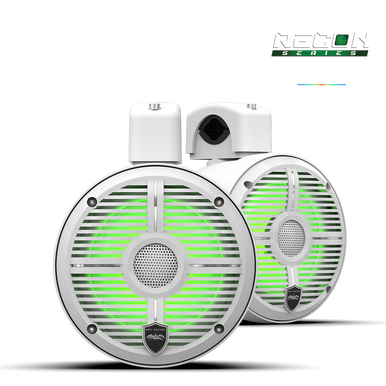 RECON 6 POD-W | 6.5-inch Coaxial Tower Speakers w/ XW-White RGB Grilles
