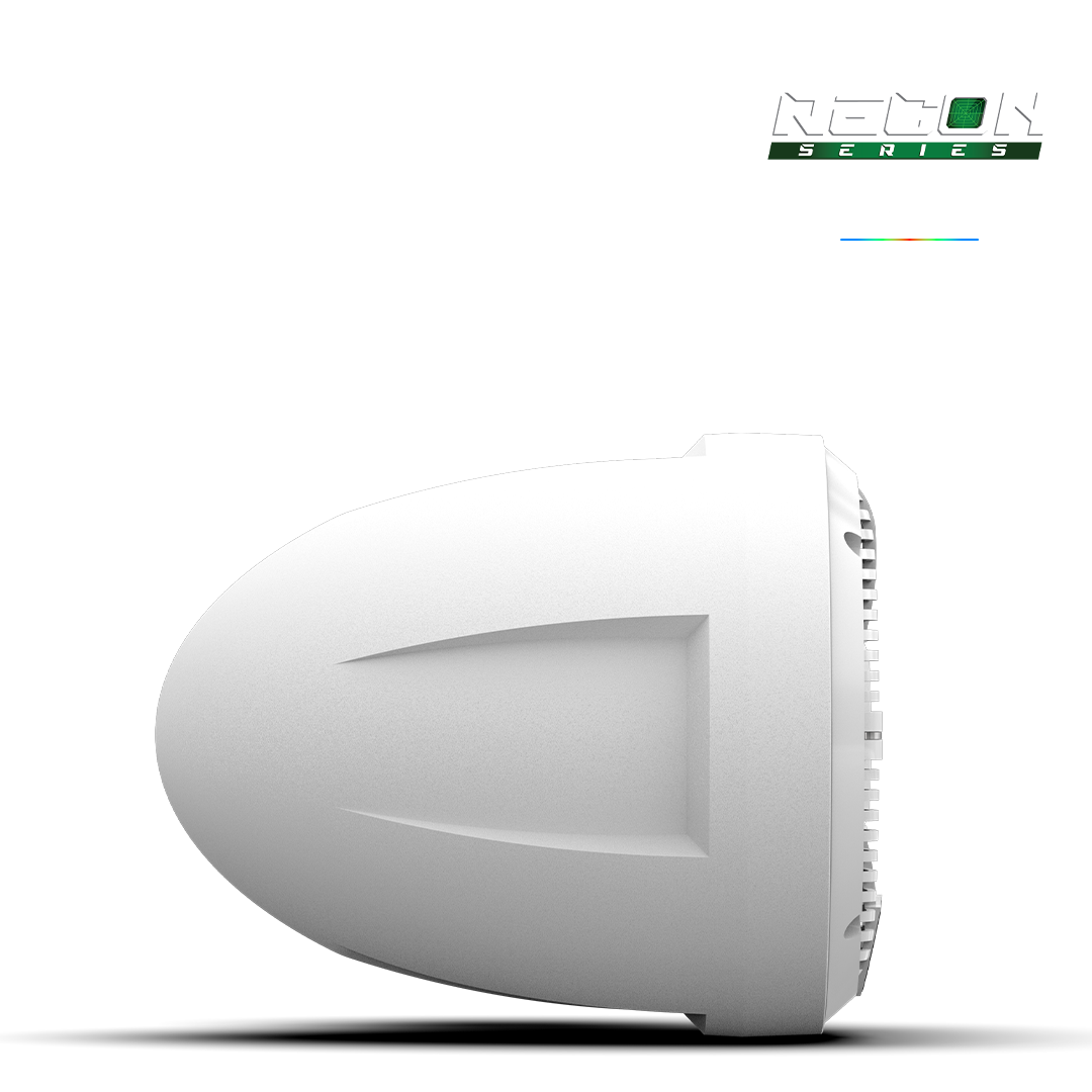 Wet Sounds 6.5-Inch Coaxial Tower Speakers w/ XW-White RGB Grilles - Side
