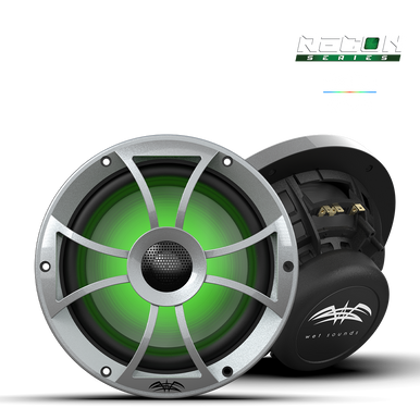 RECON 8-S RGB | 8-inch High-Output Component Style Coaxial Speakers w/ XS-Silver RGB Grilles