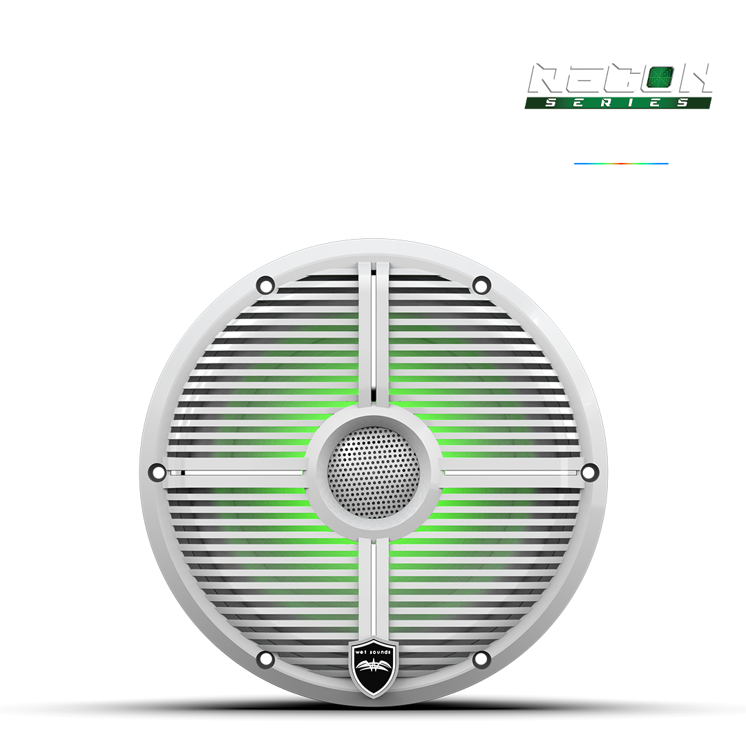 Wet Sounds RECON 8 white speaker designed for boats and powersports audio systems