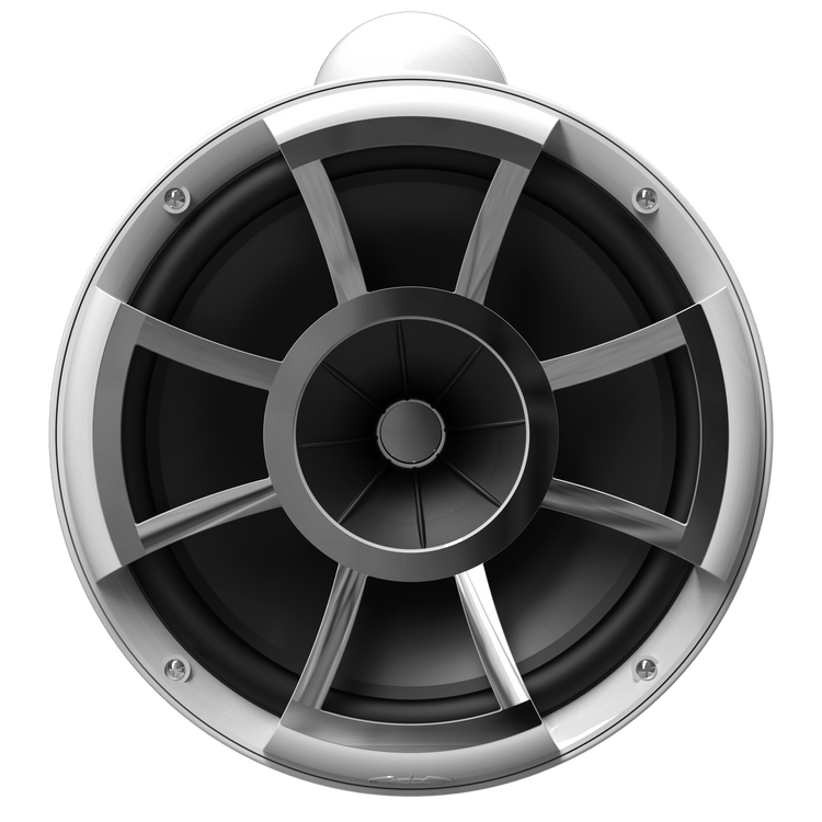 REV 10 W-X V2 | Wet Sounds Revolution Series 10" White Tower Speaker With X Mount Kit For Surface Mounting Front