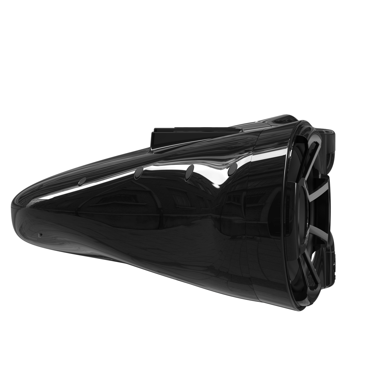 REV 410 B-X V2 | Wet Sounds Revolution Series Dual 10" Black Tower Speaker with X Mount Kit Side