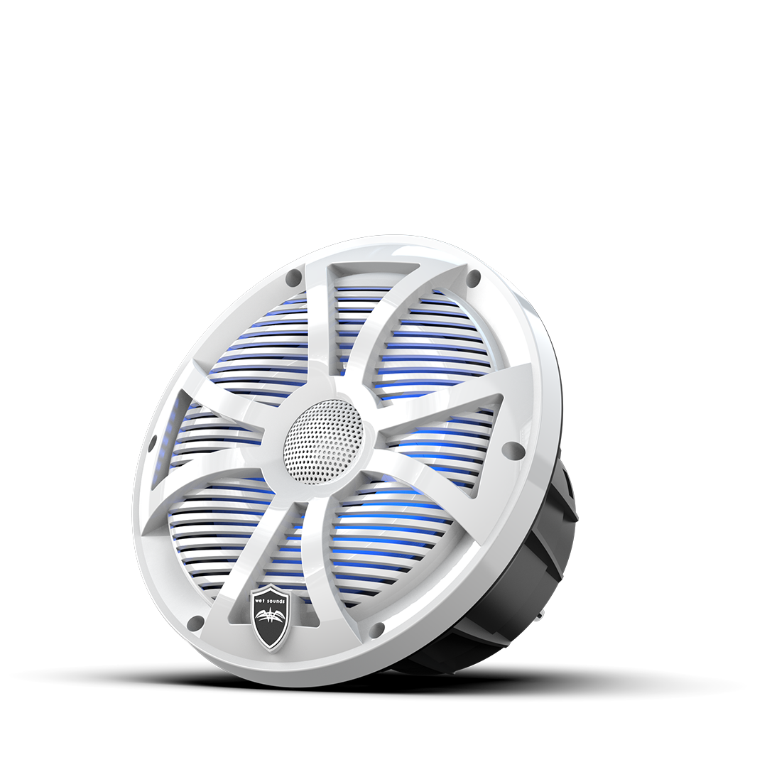 REVO 8 SW-W V3 | REVO 8-inch White Coaxial Speakers with SW White RGB Grilles