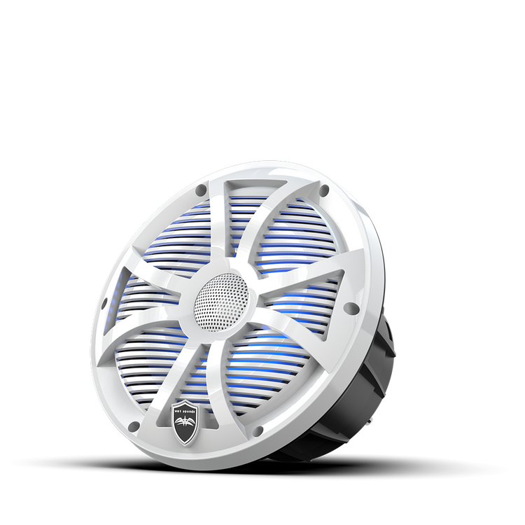 REVO 8 SW-W V3 | REVO 8-inch White Coaxial Speakers with SW White RGB Grilles