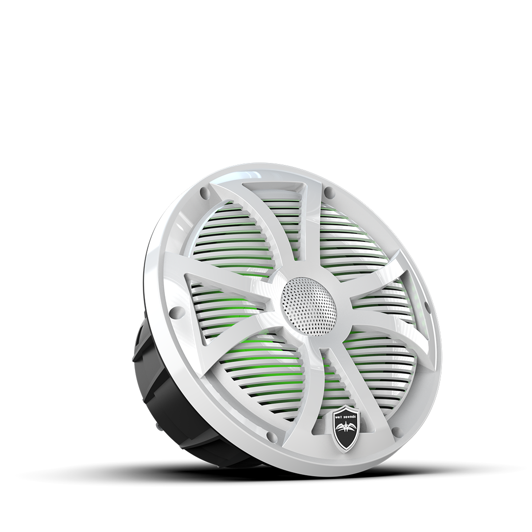 REVO 8 SW-W V3 | REVO 8-inch White Coaxial Speakers with SW White RGB Grilles
