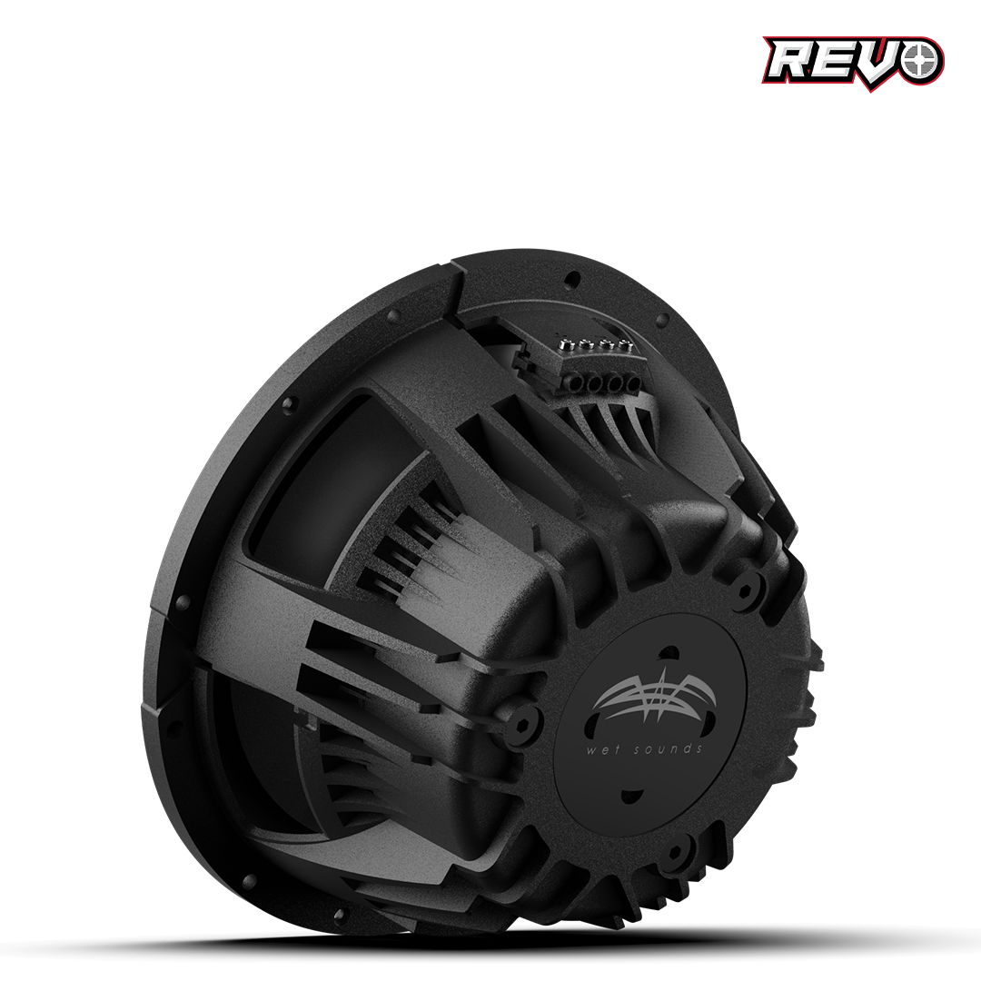 Wet Sounds™ REVO Series 10-inch Free-Air Marine Subwoofer - 2Ω Black Back Left