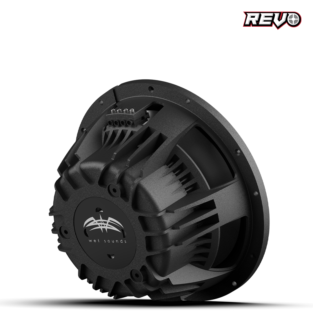 Wet Sounds™ REVO Series 10-inch Free-Air Marine Subwoofer - 2Ω Black Back Right