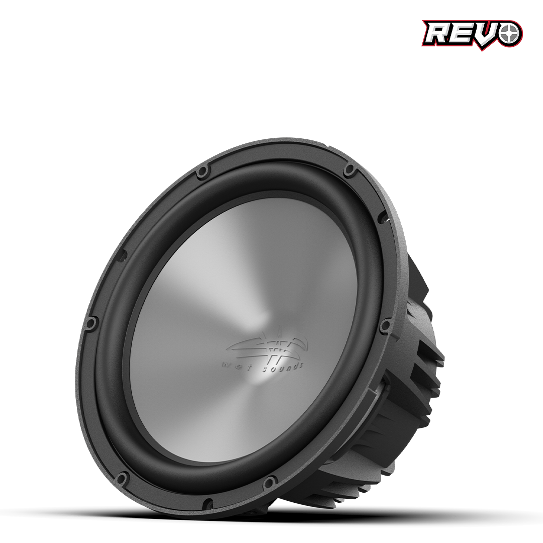 Wet Sounds™ REVO Series 10-inch Free-Air Marine Subwoofer - 2Ω Black Front Left