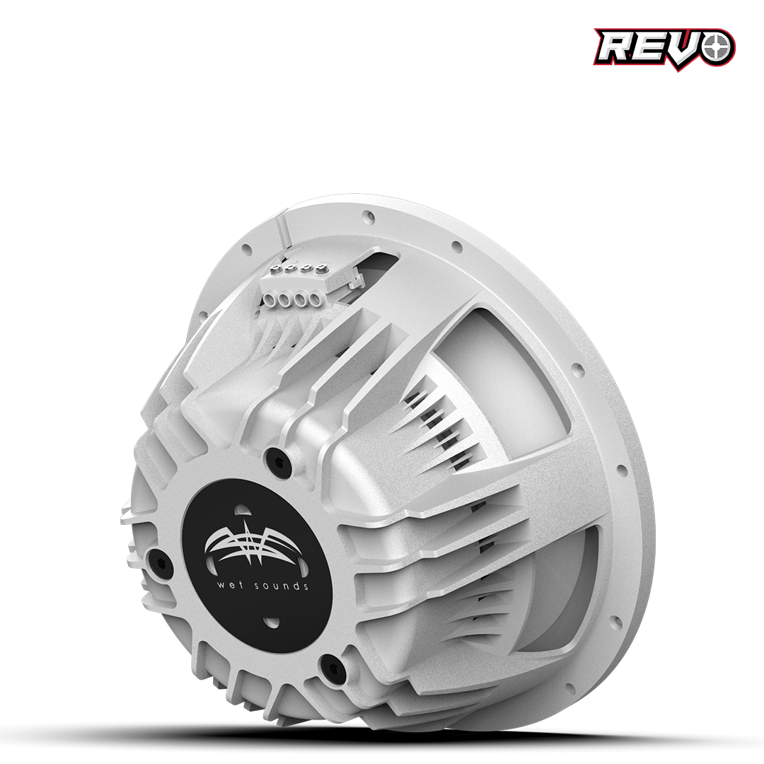 Wet Sounds™ REVO Series 10-inch Free-Air Marine Subwoofer - 2Ω White Back Right