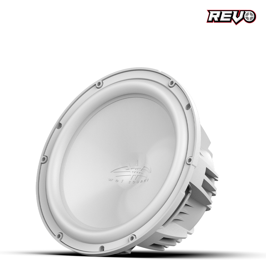 Wet Sounds™ REVO Series 10-inch Free-Air Marine Subwoofer - 2Ω White Front Left