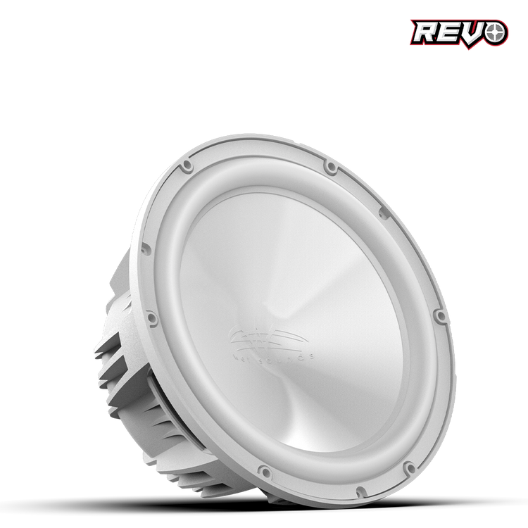 Wet Sounds™ REVO Series 10-inch Free-Air Marine Subwoofer - 2Ω White Front Right