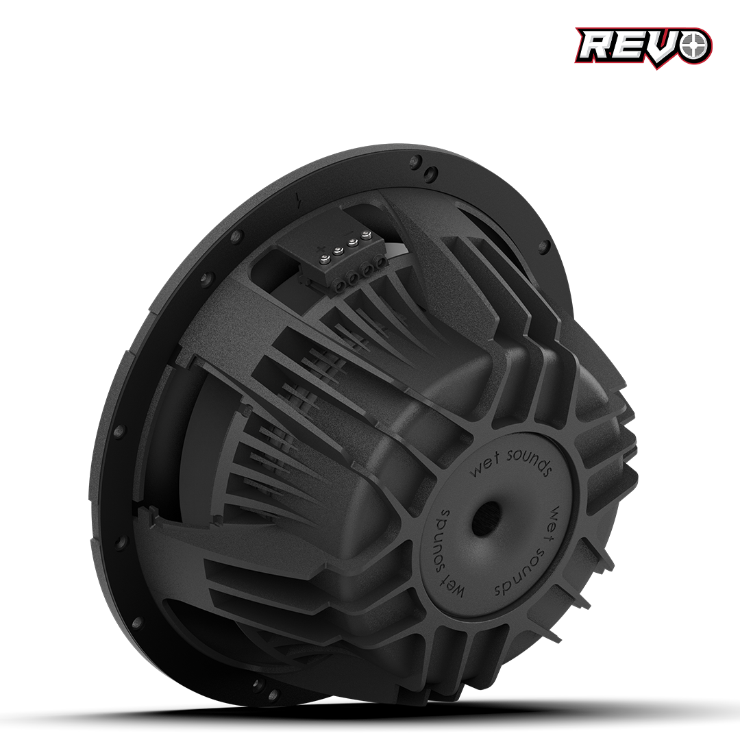 Wet Sounds™ REVO Series 10-inch Free-Air Marine Subwoofer - 4Ω Black Back Left