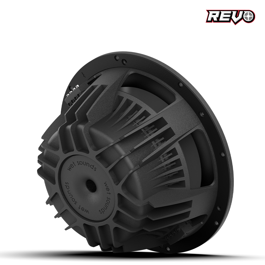Wet Sounds™ REVO Series 10-inch Free-Air Marine Subwoofer - 4Ω Black Back Right