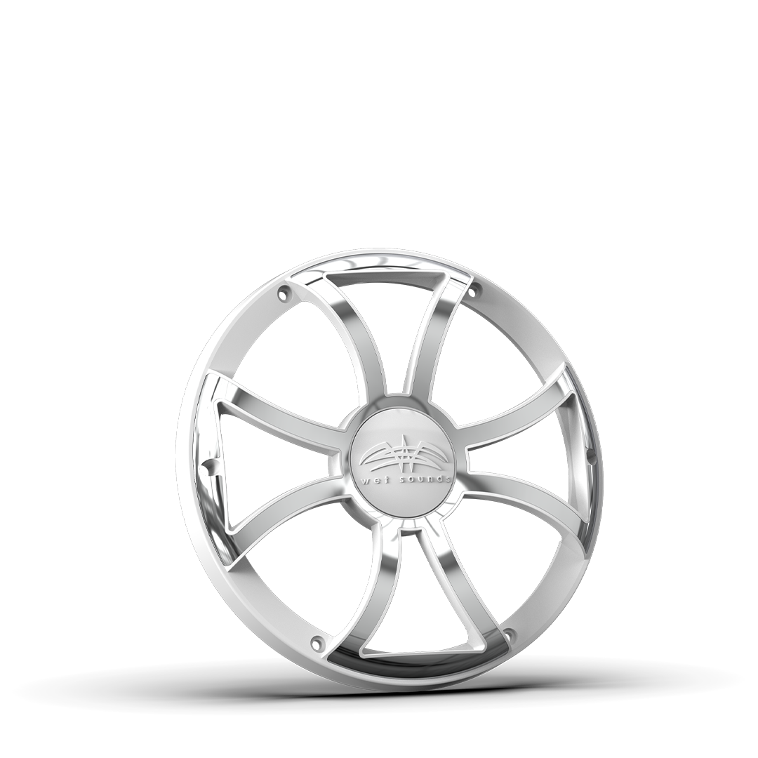 REVO 10 XS-W-SS GRILLE V3 | REVO 10-inch White XS Stainless Steel Subwoofer Grille