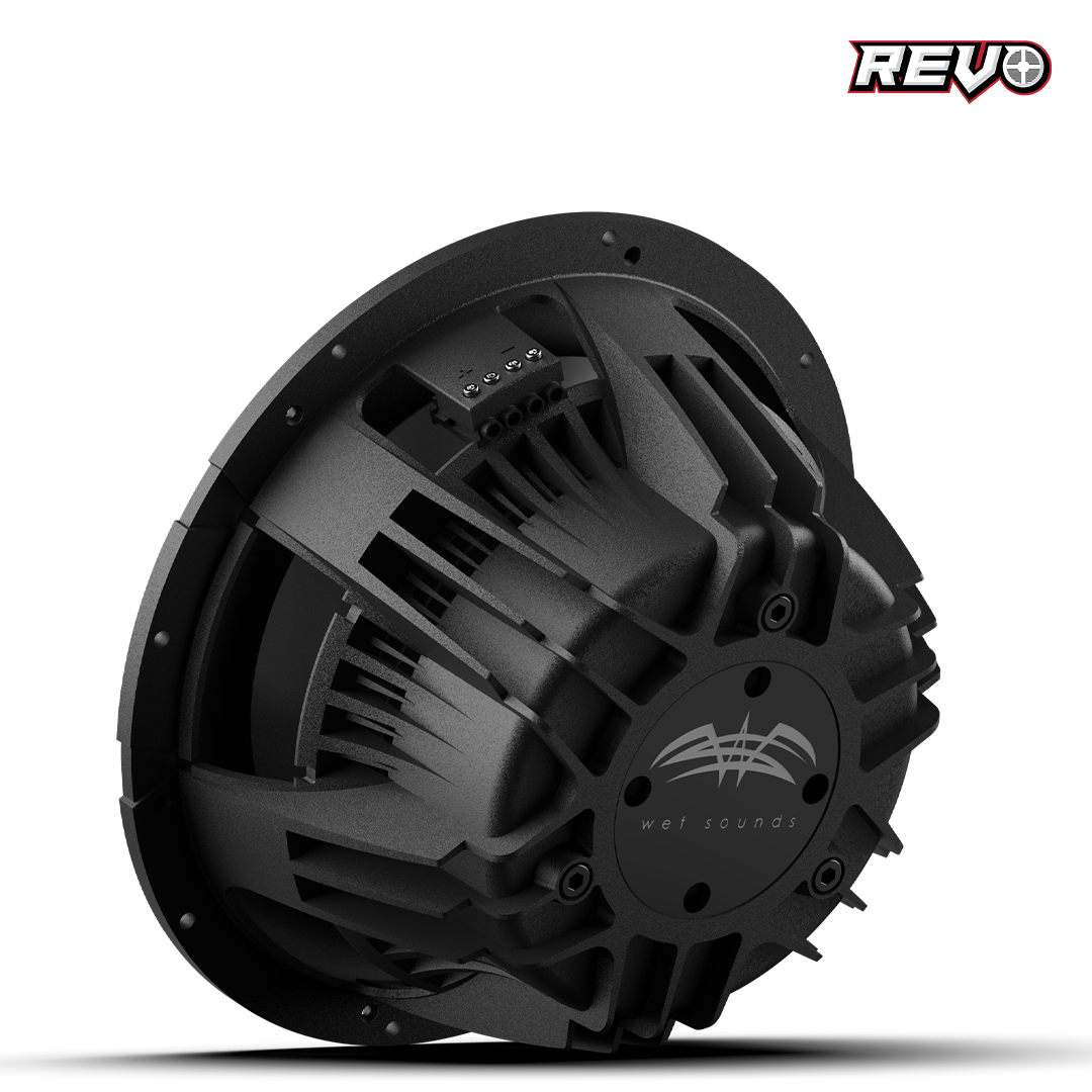 Wet Sounds™ REVO Series 12-inch Free-Air Marine Subwoofer - 2Ω Black Back Left