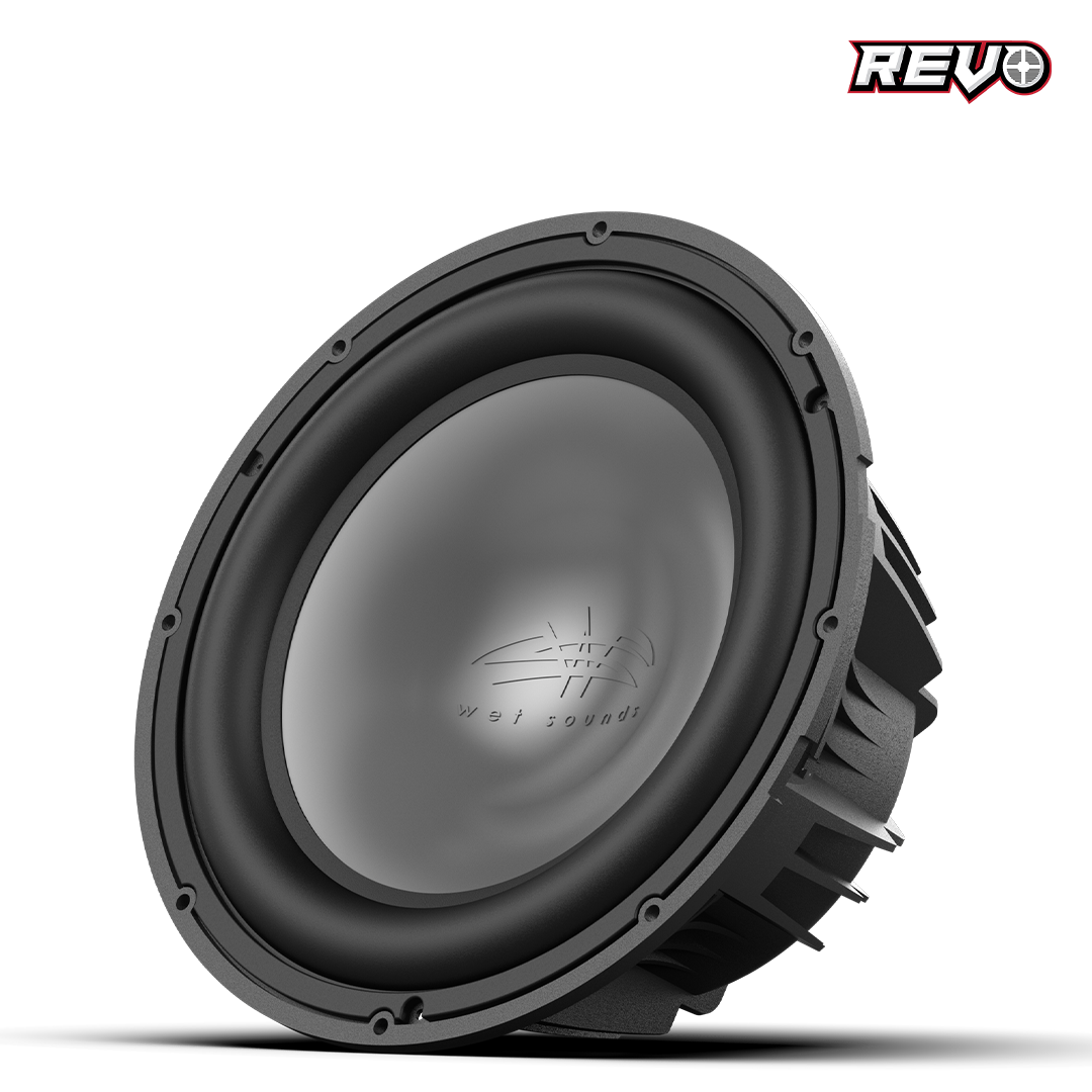 Wet Sounds™ REVO Series 12-inch Free-Air Marine Subwoofer - 4Ω Black Front Left
