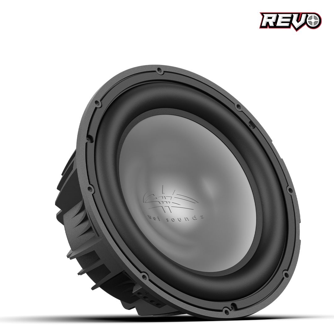 Wet Sounds™ REVO Series 12-inch Free-Air Marine Subwoofer - 2Ω Black Front Right