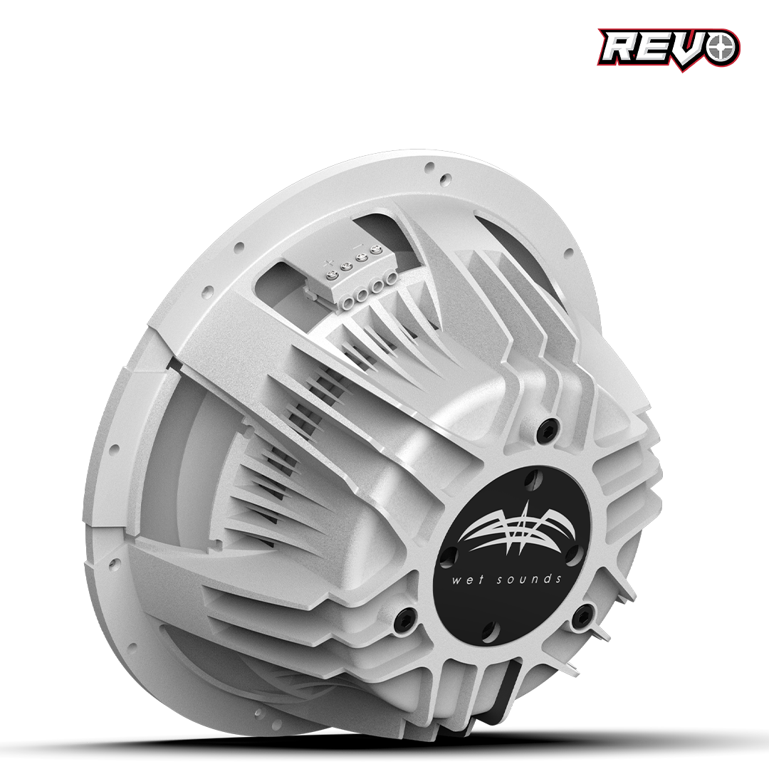 Wet Sounds™ REVO Series 12-inch Free-Air Marine Subwoofer - 2Ω White Back Left